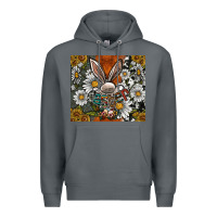 Rock bunny Easter Premium Hoodie - CowhideDigitalArt