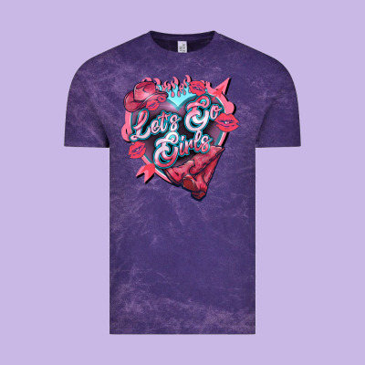 Let's Go Girls Pink Valentine's Day Vintage Tee Designed By Howdyjamesfarm