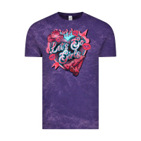 Cloud Purple Let's go girls pink Valentine's Day Vintage Tee - HowdyJamesFarm