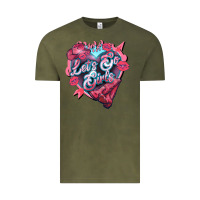 Vintage Olive Let's go girls pink Valentine's Day Vintage Tee - HowdyJamesFarm