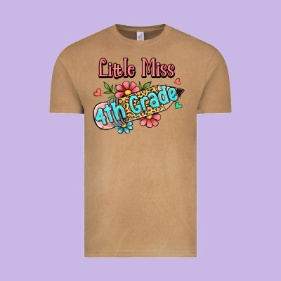 Little Miss Fourth Grade Vintage Tee Designed By Jasminsmagicworld