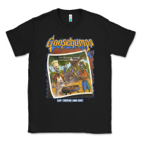 Black R.L. Stine Goosebumps Halloween Say Cheese And Die Classic Tee - longCreatives