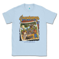Dusty Blue R.L. Stine Goosebumps Halloween Say Cheese And Die Classic Tee - longCreatives