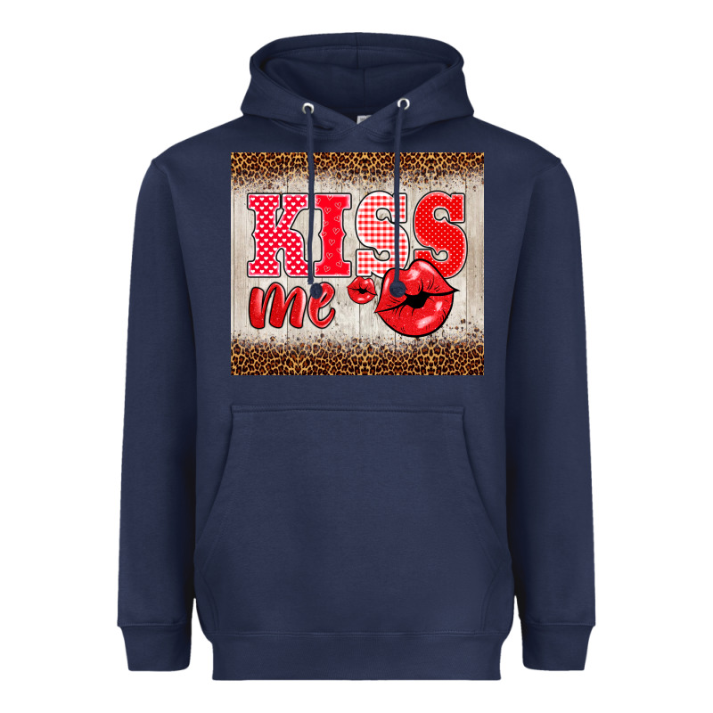 Valentine's Day Kiss Me Heavyweight Hoodie by BarkalooDesign | Teevron