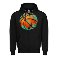 Black western basketball camouflage glitter pattern Zipper Hoodie - Artiststas