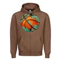 Chestnut western basketball camouflage glitter pattern Zipper Hoodie - Artiststas