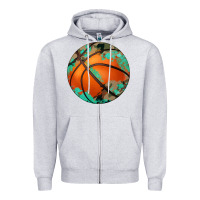 Heather Grey western basketball camouflage glitter pattern Zipper Hoodie - Artiststas