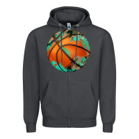 Smoke western basketball camouflage glitter pattern Zipper Hoodie - Artiststas