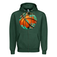 Sports Green western basketball camouflage glitter pattern Zipper Hoodie - Artiststas
