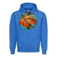 True Royal western basketball camouflage glitter pattern Zipper Hoodie - Artiststas