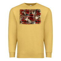Antique Gold christmas leopard cowhide background Premium Sweatshirt - BarkalooDesign
