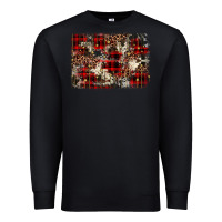 Black christmas leopard cowhide background Premium Sweatshirt - BarkalooDesign