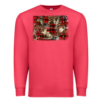 Cardinal christmas leopard cowhide background Premium Sweatshirt - BarkalooDesign