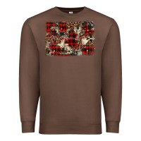 Chestnut christmas leopard cowhide background Premium Sweatshirt - BarkalooDesign