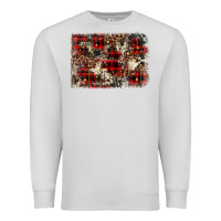 Dove Grey christmas leopard cowhide background Premium Sweatshirt - BarkalooDesign