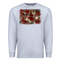 Heather Grey christmas leopard cowhide background Premium Sweatshirt - BarkalooDesign