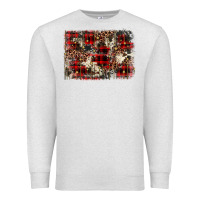 Oatmeal Heather christmas leopard cowhide background Premium Sweatshirt - BarkalooDesign