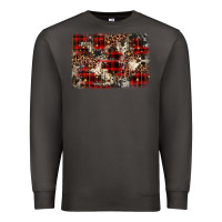 Smoke christmas leopard cowhide background Premium Sweatshirt - BarkalooDesign