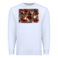 White christmas leopard cowhide background Premium Sweatshirt - BarkalooDesign