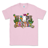 Bubblegum Pink Happy Easter with cowboy Easter Day Classic Tee - HowdyJamesFarm