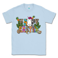 Dusty Blue Happy Easter with cowboy Easter Day Classic Tee - HowdyJamesFarm