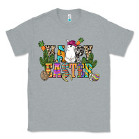 Heather Grey Happy Easter with cowboy Easter Day Classic Tee - HowdyJamesFarm