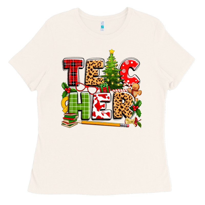 Teacher Christmas Ladies Tee by texasbilliewilder | Teevron