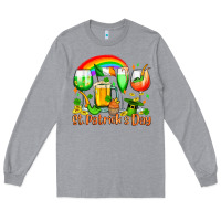Heather Grey St. Patrick's wine glasses Long Sleeve Tee - OliviaCreatesArt