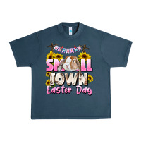 Midnight Navy Small town Easter Day Urban Heavy Tee - CowGirlArtShop