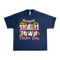 Navy Small town Easter Day Urban Heavy Tee - CowGirlArtShop