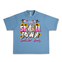Pebble Blue Small town Easter Day Urban Heavy Tee - CowGirlArtShop