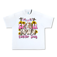 White Small town Easter Day Urban Heavy Tee - CowGirlArtShop