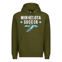 Army Green Minnesota Soccer Fan Gear  FC , United T Premium Hoodie - longCreatives