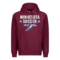 Burgundy Minnesota Soccer Fan Gear  FC , United T Premium Hoodie - longCreatives