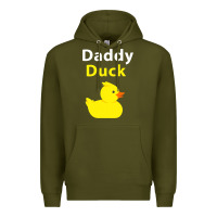 Army Green Funny Daddy Duck Rubber Duck Premium Hoodie - longCreatives