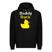 Black Funny Daddy Duck Rubber Duck Premium Hoodie - longCreatives