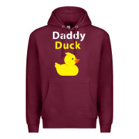 Burgundy Funny Daddy Duck Rubber Duck Premium Hoodie - longCreatives