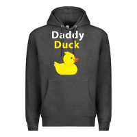 Charcoal Heather Funny Daddy Duck Rubber Duck Premium Hoodie - longCreatives