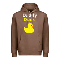 Chestnut Funny Daddy Duck Rubber Duck Premium Hoodie - longCreatives