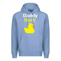 Colony Blue Funny Daddy Duck Rubber Duck Premium Hoodie - longCreatives