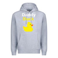 Heather Grey Funny Daddy Duck Rubber Duck Premium Hoodie - longCreatives