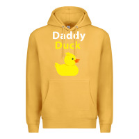 Mustard Funny Daddy Duck Rubber Duck Premium Hoodie - longCreatives
