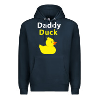 Navy Funny Daddy Duck Rubber Duck Premium Hoodie - longCreatives
