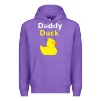 Purple Funny Daddy Duck Rubber Duck Premium Hoodie - longCreatives