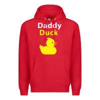 Red Funny Daddy Duck Rubber Duck Premium Hoodie - longCreatives