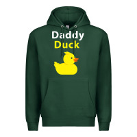 Sports Green Funny Daddy Duck Rubber Duck Premium Hoodie - longCreatives