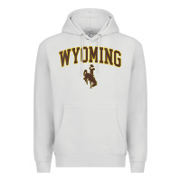 Dove Grey Womens Wyoming Cowboys Apparel Fan Favorite Arch Premium Hoodie - longCreatives
