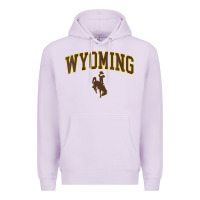 Lilac Womens Wyoming Cowboys Apparel Fan Favorite Arch Premium Hoodie - longCreatives