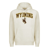 Oatmeal Heather Womens Wyoming Cowboys Apparel Fan Favorite Arch Premium Hoodie - longCreatives