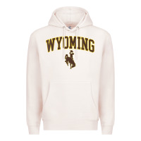 Pale Pink Womens Wyoming Cowboys Apparel Fan Favorite Arch Premium Hoodie - longCreatives